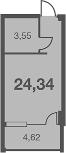 Студия, 19.72 м², 3/7 этаж, ЖК «Каравелла Португалии»