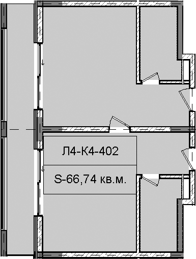 Объект, 66.74 м², 4/7 этаж, ЖК «Гостиничный комплекс Royal Beach Sochi»
