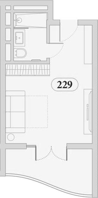 Студия, 34.3 м², 2/5 этаж, ЖК «Эден Ривьера»