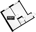 Продается 1-комн. квартира, 39.2 м²