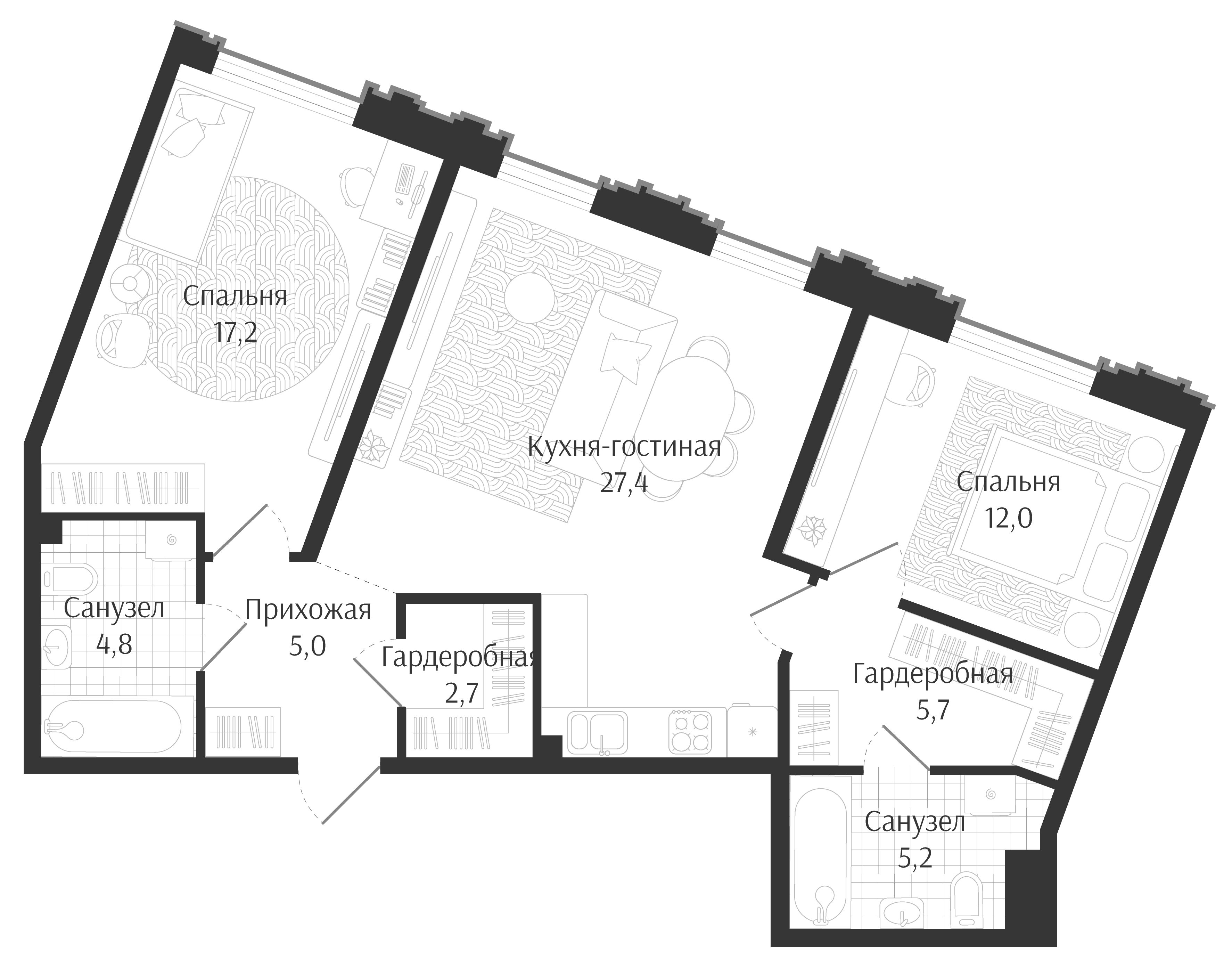 3-комн. Брют Резиденс