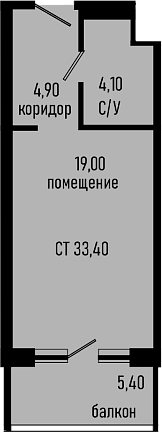 Студия, 28 м², 7/7 этаж, ЖК «Курортный отель Алеан Селект Агой»