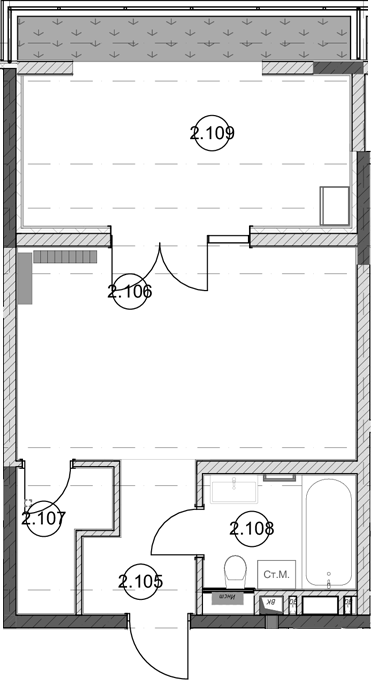 Студия, 28.6 м², 2/5 этаж, ЖК «Эден Ривьера»