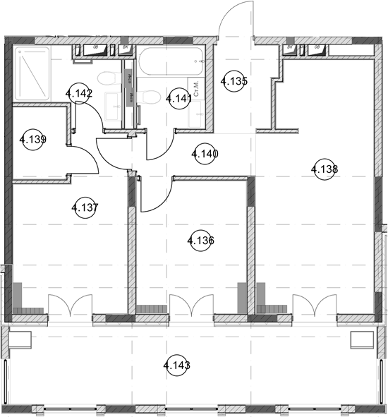 2-комн., 61 м², 4/5 этаж, ЖК «Эден Ривьера»