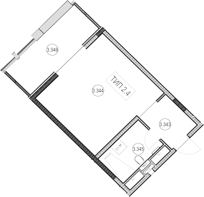 Студия, 30.8 м², 2/9 этаж, ЖК «ГК Сан Гарден Хотел&СПА»