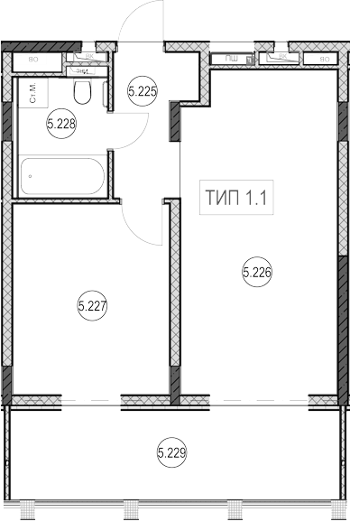 Продается 1-комн. квартира, 38.7 м²