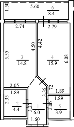 Продается 2-комн. квартира, 45 м²