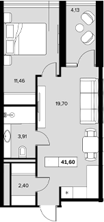 Продается 1-комн. квартира, 37.47 м²