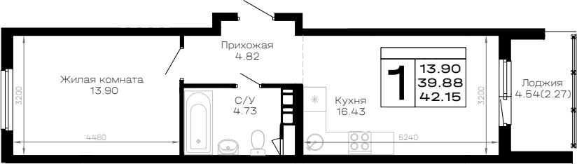 1-комн. Усадьба Гостагаевская