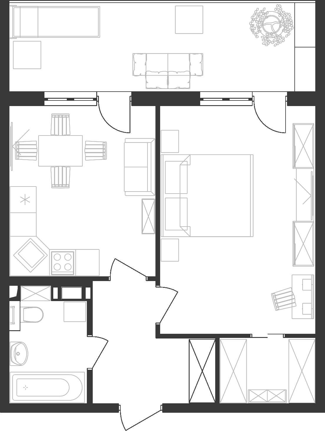 Продается 1-комн. квартира, 45.63 м²