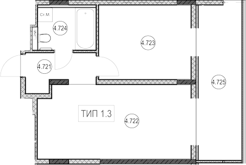 Студия, 26.2 м², 7/9 этаж, ЖК «ГК Сан Гарден Хотел&СПА»