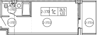 Студия, 26.14 м², 3/9 этаж, ЖК «Лучи»