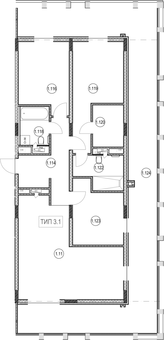 Продается 2-комн. квартира, 74.1 м²