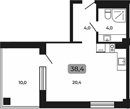 Студия, 28.4 м², 3/6 этаж, ЖК «Апарт-отель Мореоль»