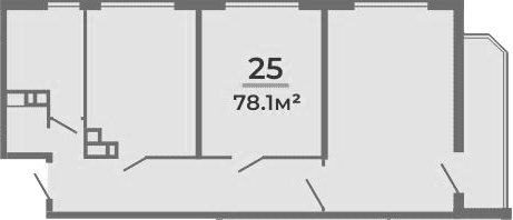 Объект, 78.1 м², 5/9 этаж, ЖК «Мореин»