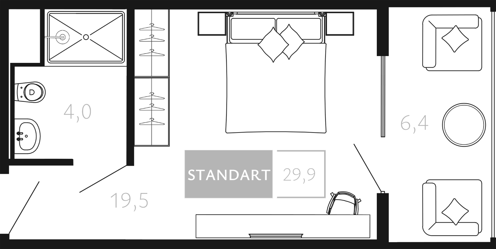 Студия, 23.5 м², 3/4 этаж, ЖК «Палаццо Де Агой»