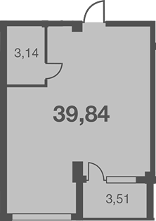 Студия, 36.33 м², 6/7 этаж, ЖК «Каравелла Португалии»