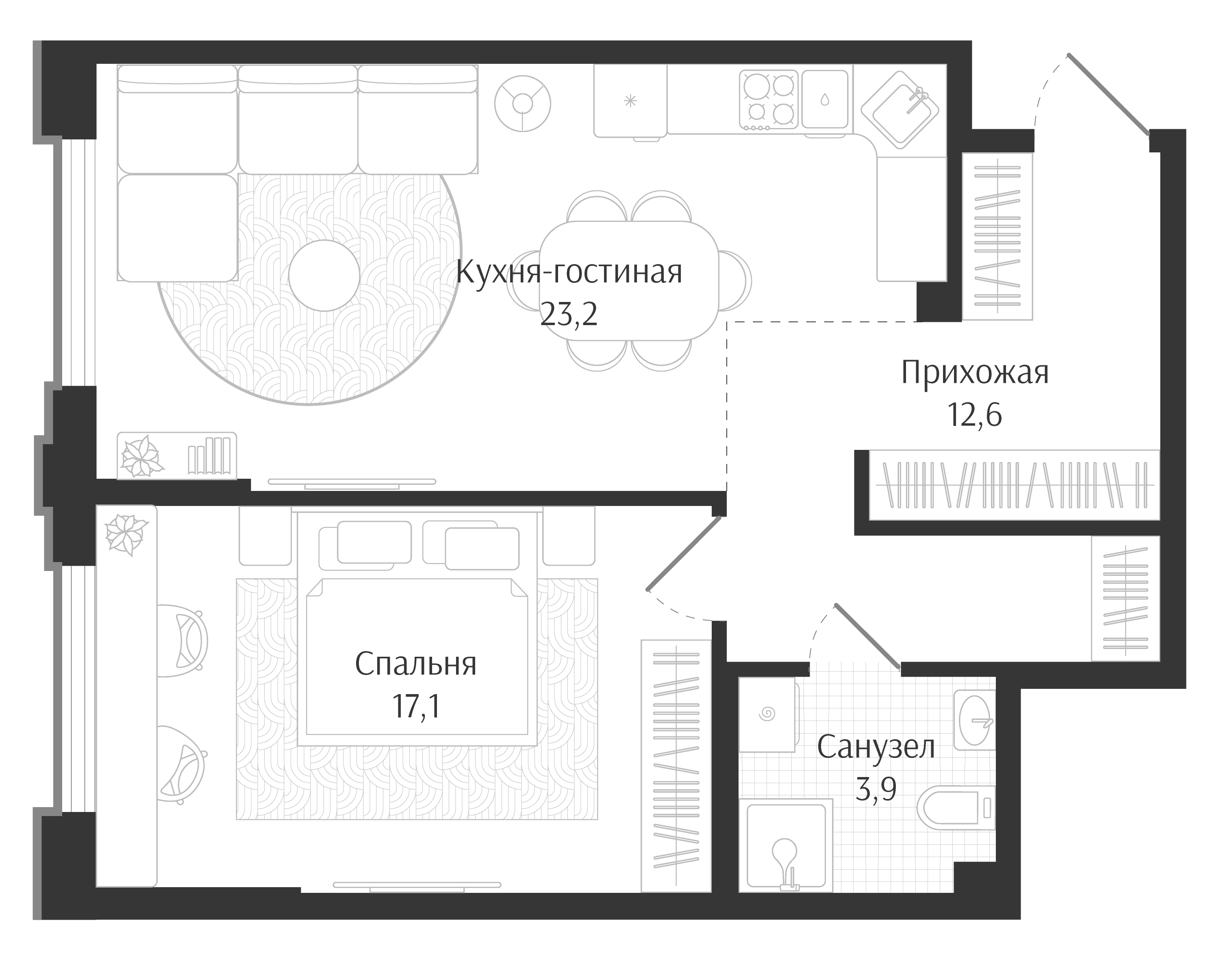 2-комн. Брют Резиденс