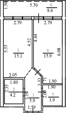 Продается 2-комн. квартира, 45 м²