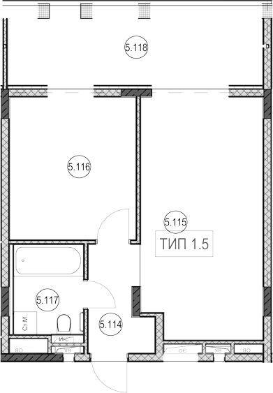 Продается 1-комн. квартира, 40.8 м²