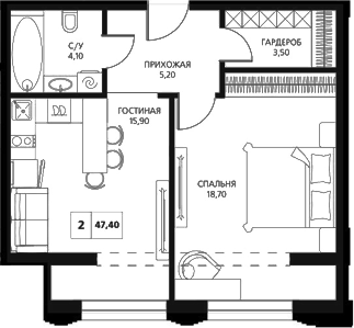 2-комн. АКСИС Центр