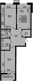 2-комн. Звезды