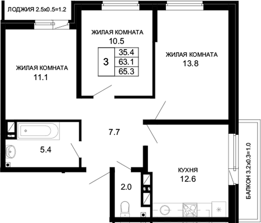 3-комн. Дыхание (АСК)