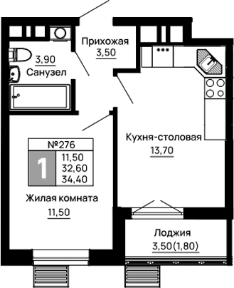 Продается 1-комн. квартира, 32.6 м²