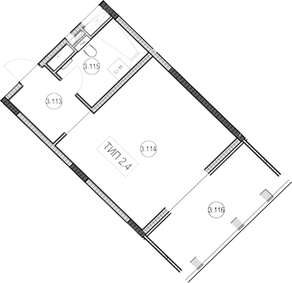 Студия, 34.5 м², 1/9 этаж, ЖК «ГК Сан Гарден Хотел&СПА»