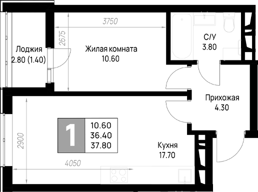 1-комн. На высоком берегу