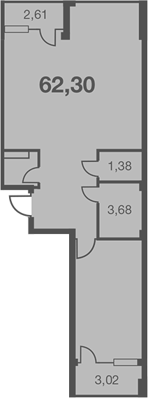 Студия, 56.67 м², 5/7 этаж, ЖК «Каравелла Португалии»