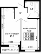 Продается 2-комн. квартира, 37.9 м²