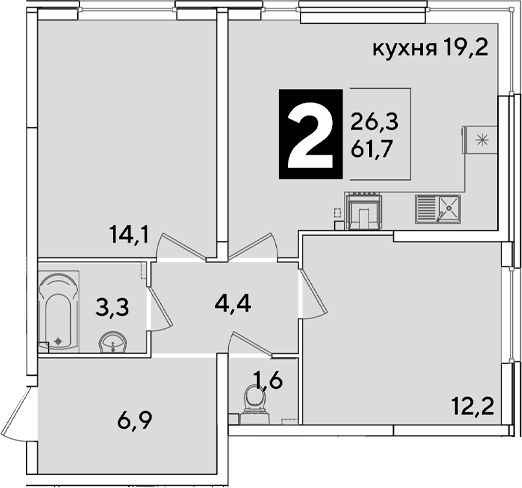 3-комн. Самолет