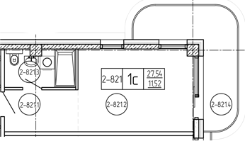 Продается 1-комн. квартира, 27.58 м²
