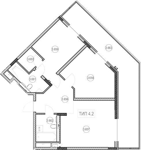 2-комн., 64.8 м², 6/9 этаж, ЖК «ГК Сан Гарден Хотел&СПА»