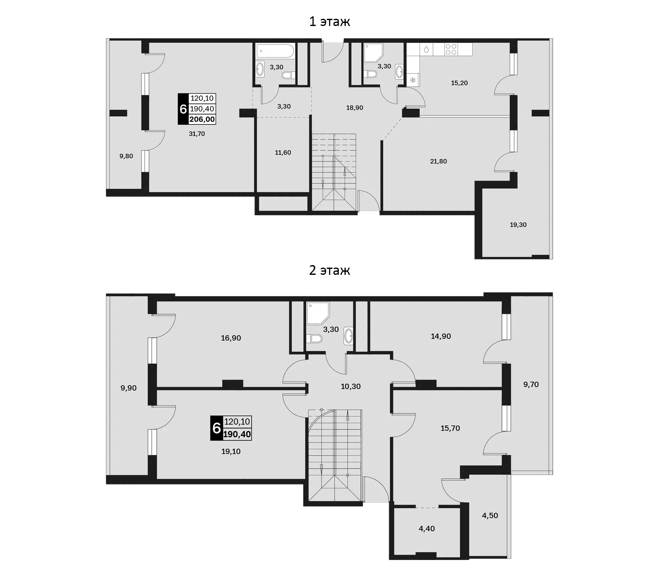 4+ комнаты, 190.04 м², 11/13 этаж, ЖК «Аксис Патриот»