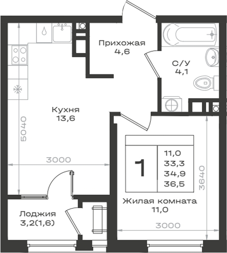 1-комн. Нагория