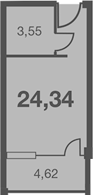 Студия, 19.72 м², 2/7 этаж, ЖК «Каравелла Португалии»