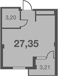 Студия, 24.14 м², 2/7 этаж, ЖК «Каравелла Португалии»
