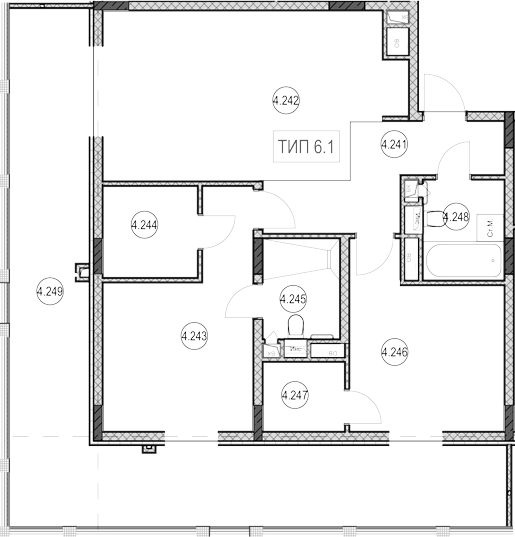 2-комн., 71.7 м², 2/9 этаж, ЖК «ГК Сан Гарден Хотел&СПА»