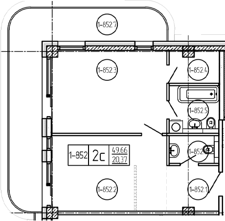 Продается 1-комн. квартира, 49.93 м²