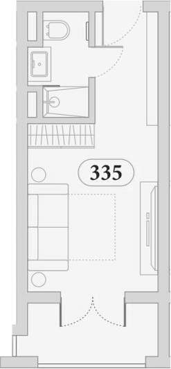 Студия, 25.7 м², 3/5 этаж, ЖК «Эден Ривьера»