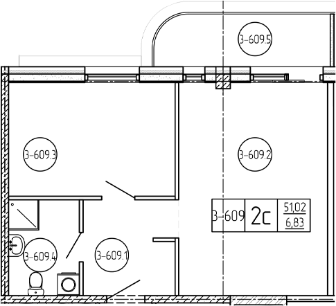Продается 1-комн. квартира, 50.5 м²