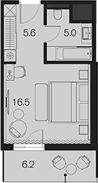 Студия, 27.1 м², 3/4 этаж, ЖК «Benefit Sky Breeze Sochi»