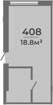 Объект, 18.8 м², 4/5 этаж, ЖК «Апартаментный комплекс Мореин»