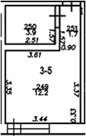 Студия, 17.8 м², 3/4 этаж, ЖК «The Manor»