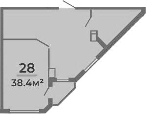 Объект, 38.4 м², 6/9 этаж, ЖК «Мореин»
