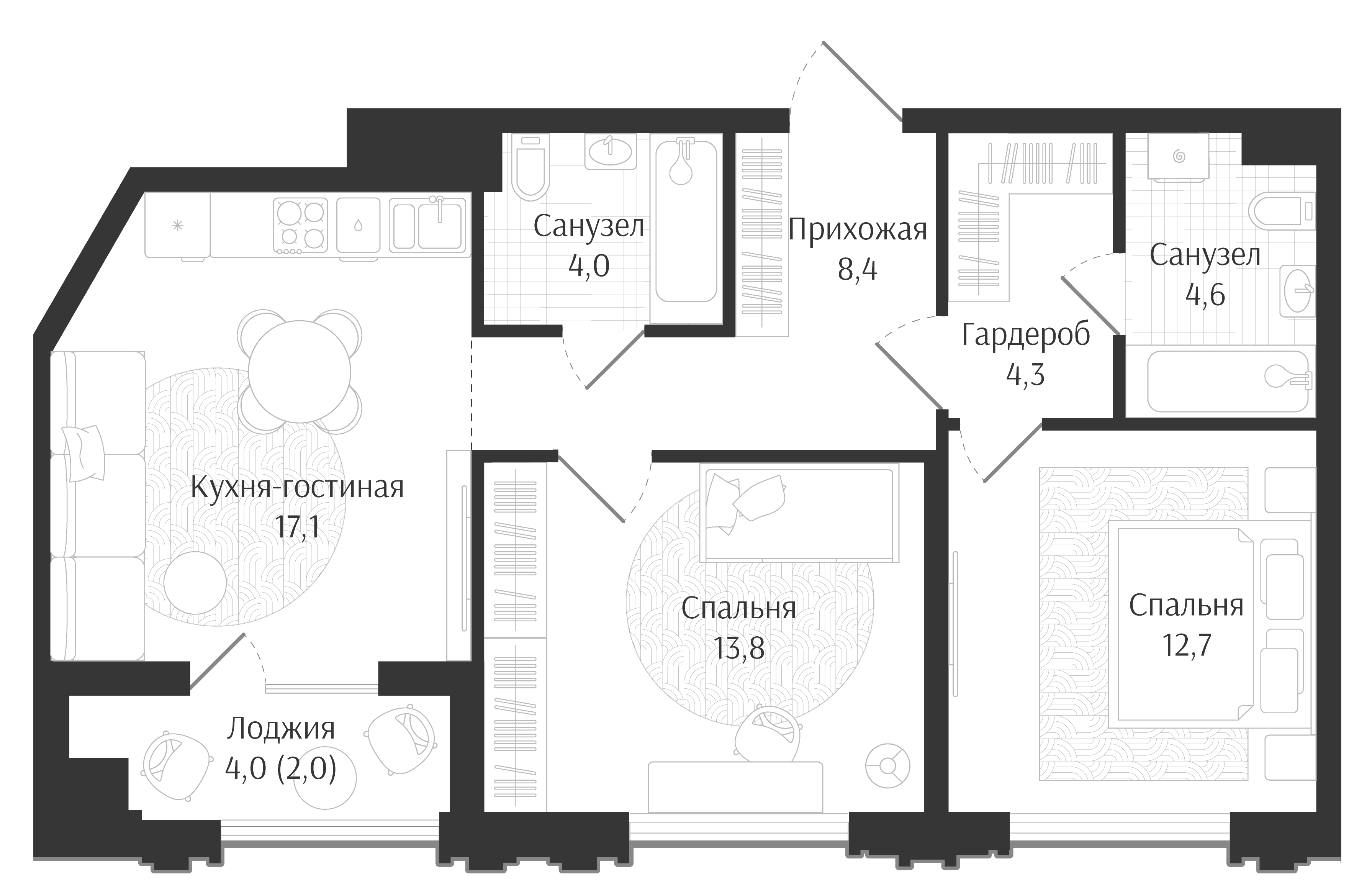Продается 3-комн. квартира, 64.9 м²