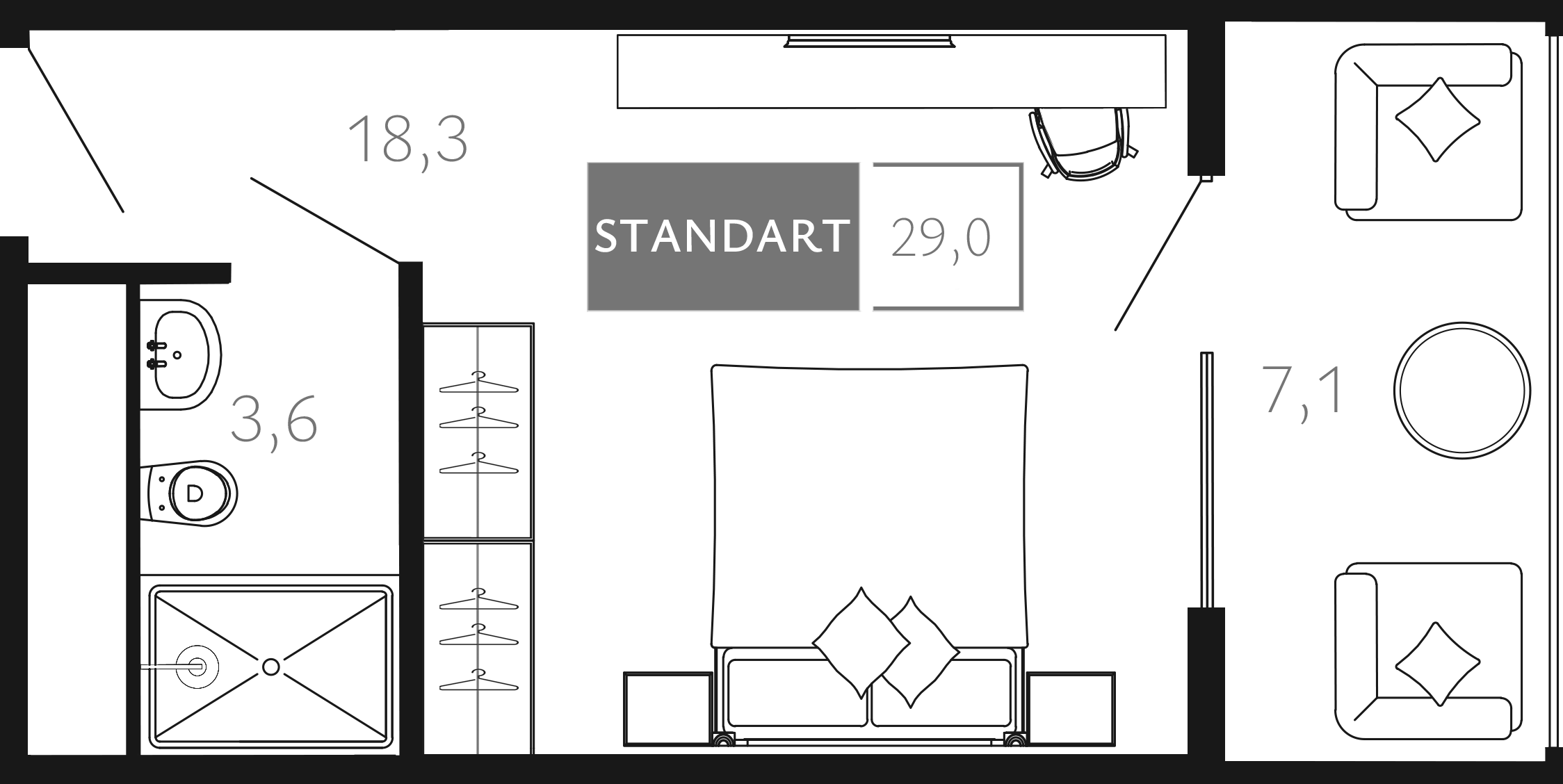 Студия, 21.9 м², 5/6 этаж, ЖК «Палаццо Де Агой»