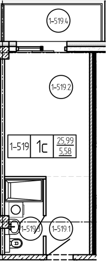 Продается 1-комн. квартира, 25.99 м²